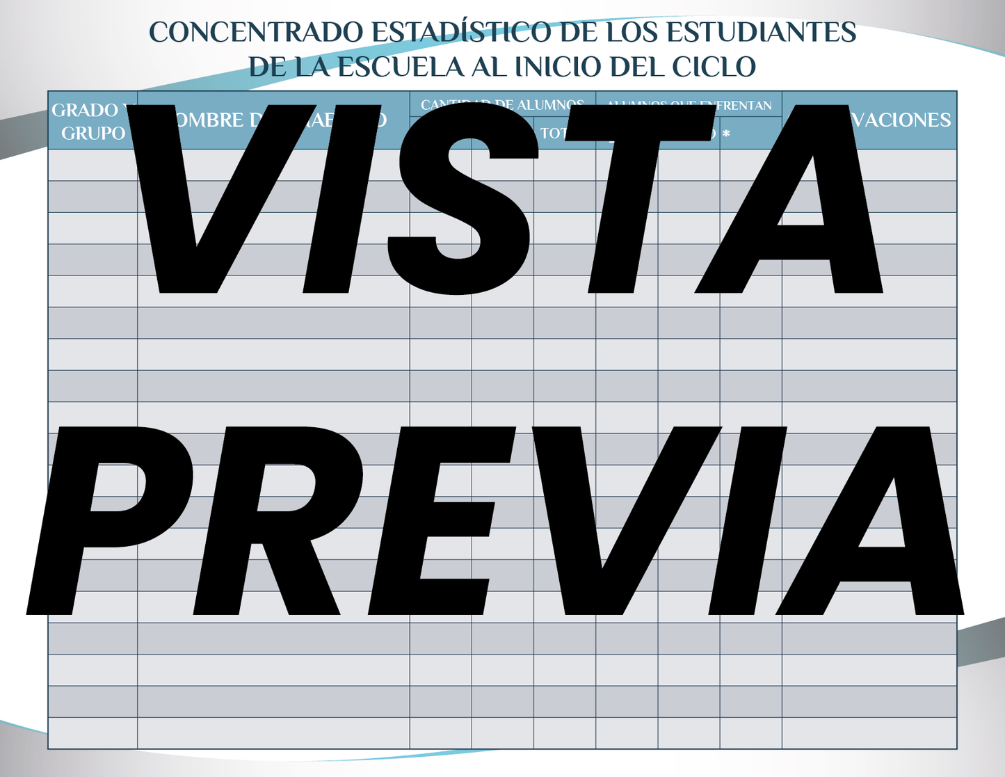 Agenda Formal Azul DIRECTOR Preescolar