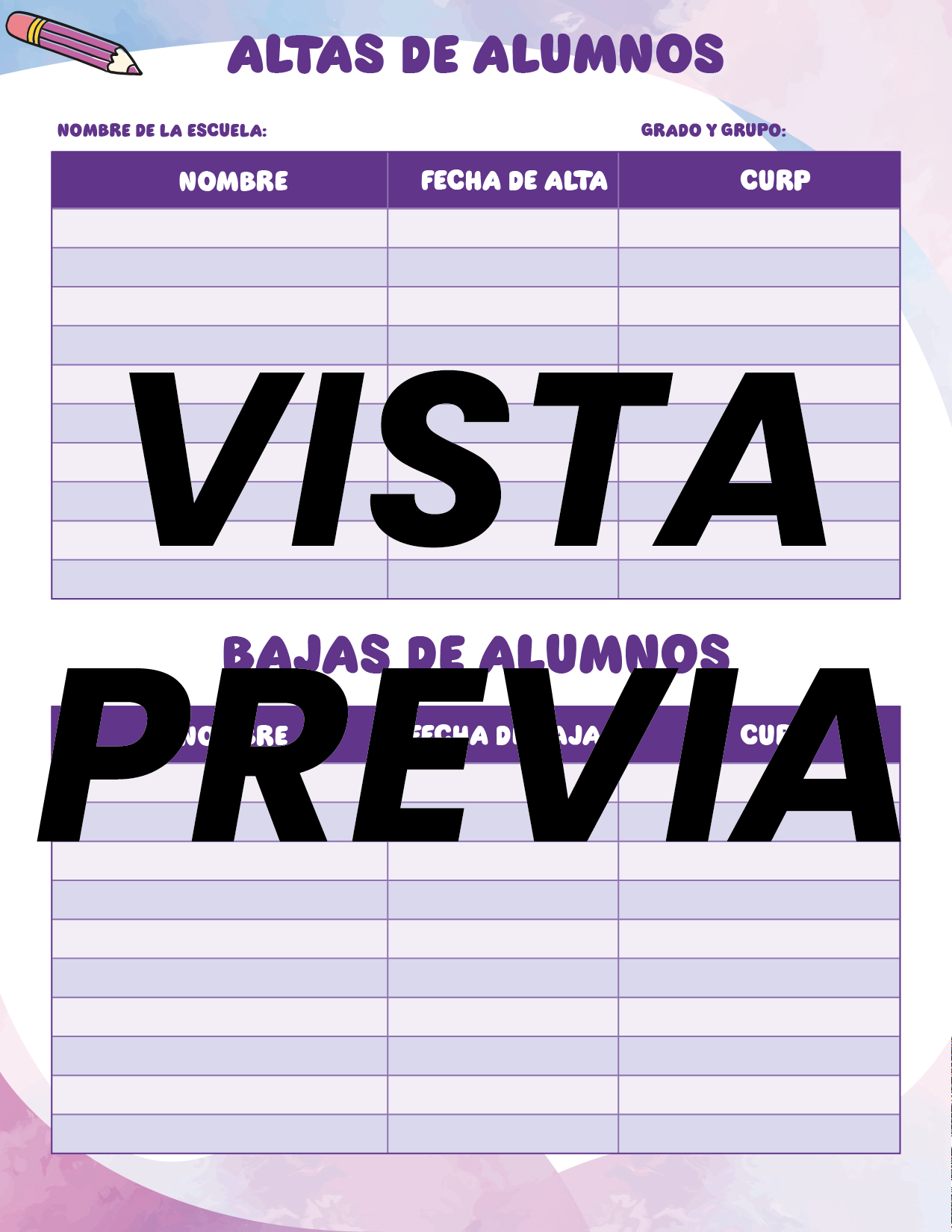 Agenda Colorida SUPERVISOR Secundaria