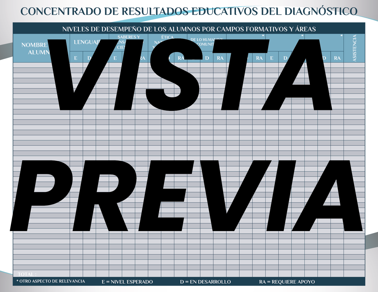 Agenda Formal Azul DIRECTOR Preescolar