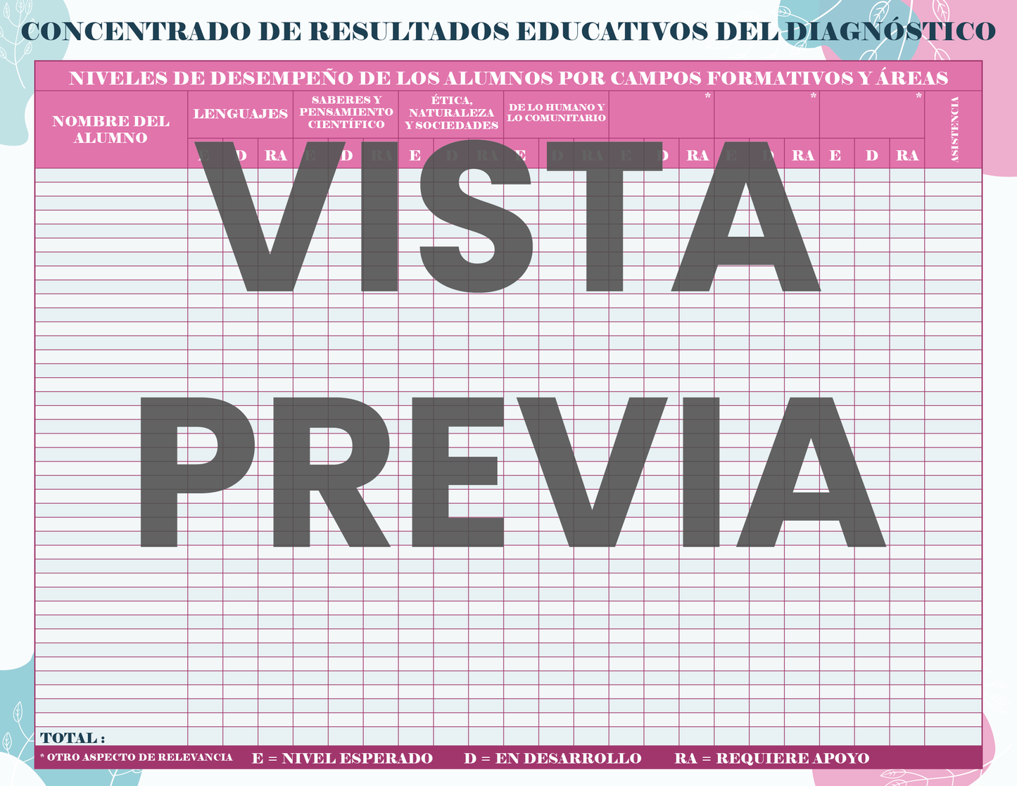 Agenda Flores DIRECTOR Preescolar Ciclo Escolar 2024 - 2025