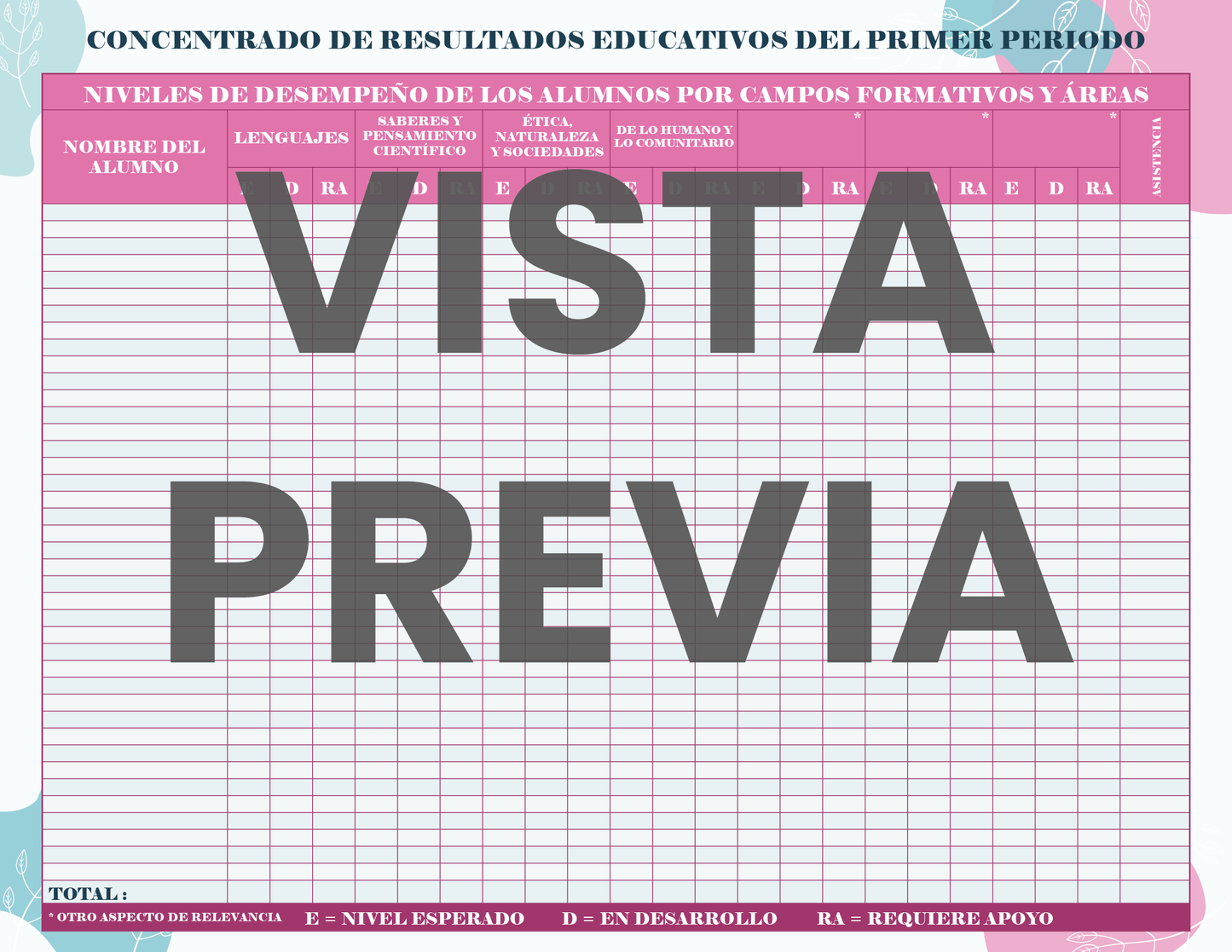 Agenda Flores DIRECTOR Preescolar Ciclo Escolar 2024 - 2025