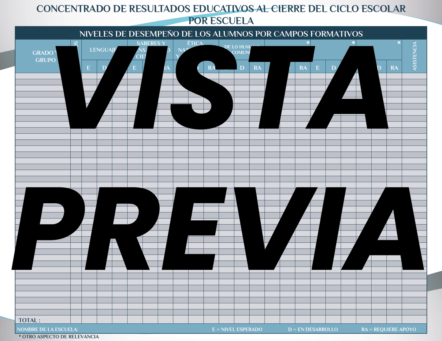 Agenda Formal Azul DIRECTOR Preescolar
