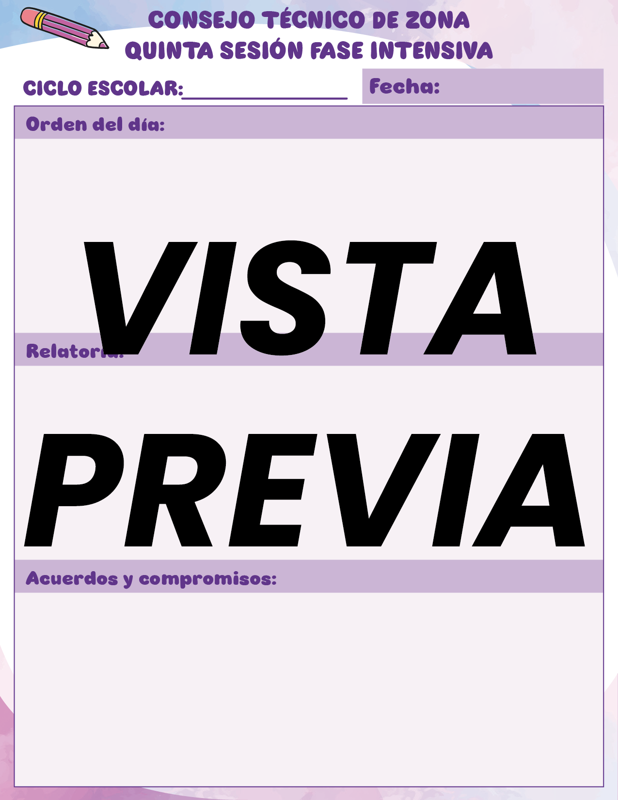 Agenda Colorida SUPERVISOR Secundaria