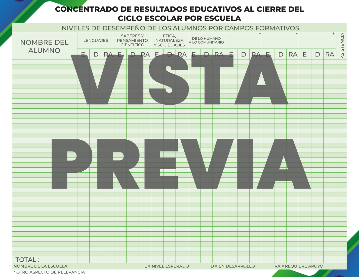 Agenda Formal DIRECTOR Preescolar Ciclo Escolar 2024 - 2025 en PDF