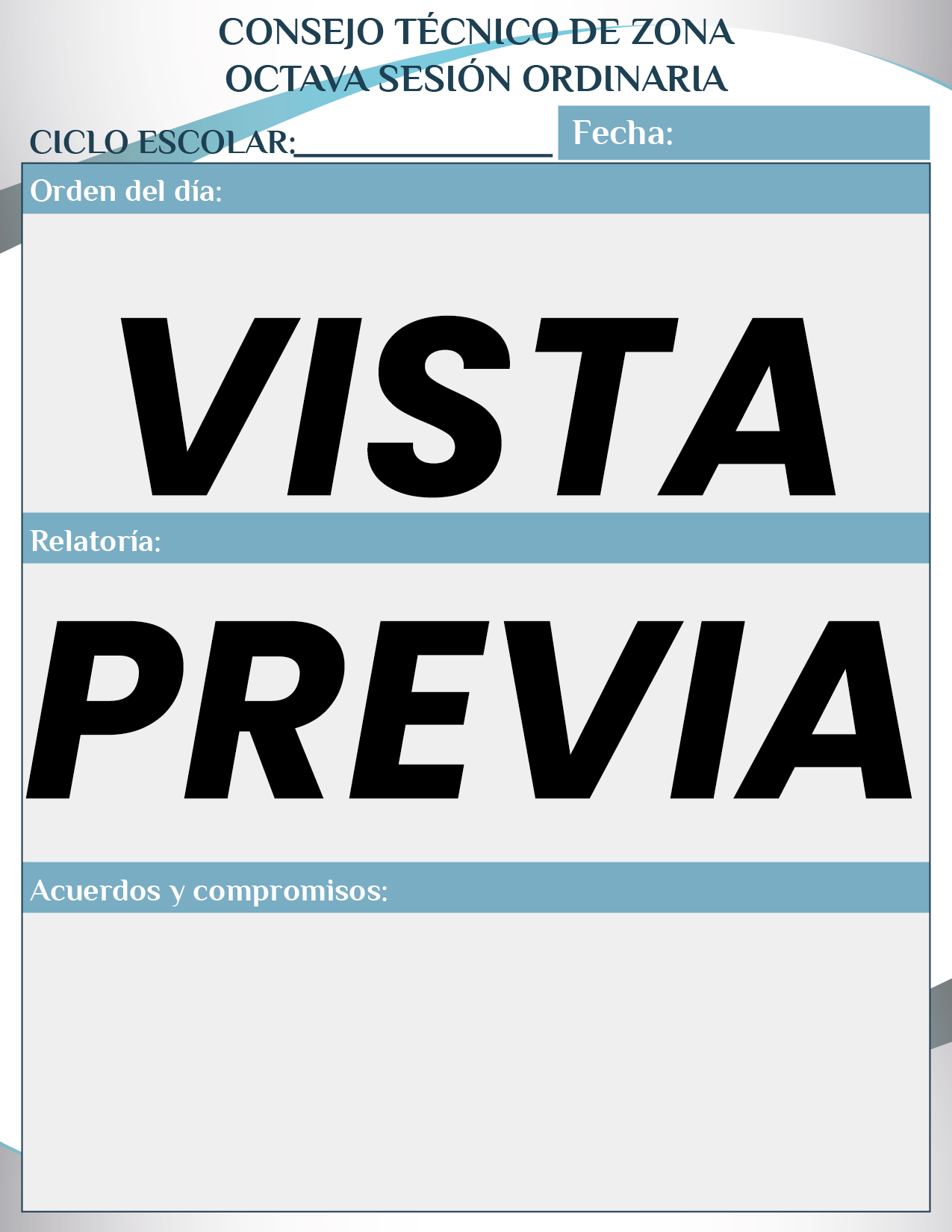 Agenda Formal Azul DIRECTOR Preescolar