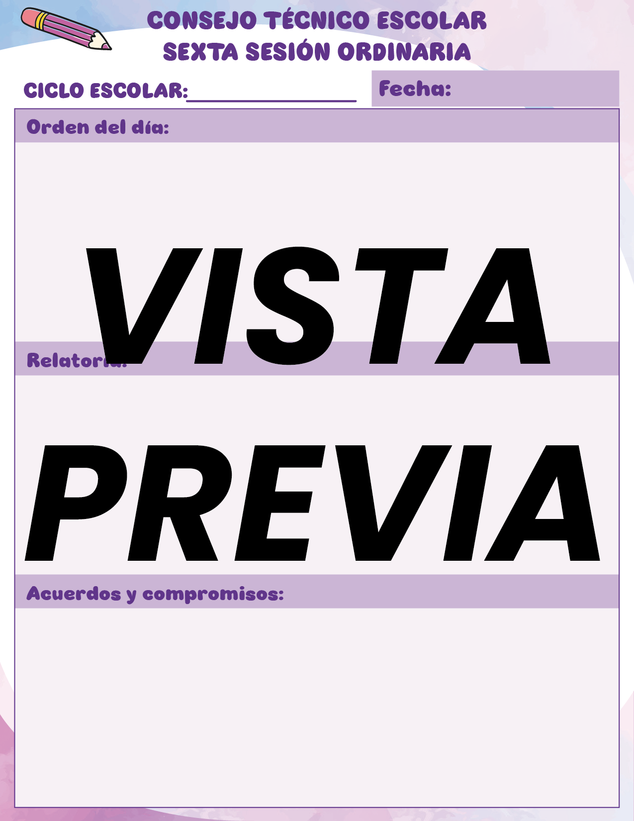 Agenda Colorida SUPERVISOR Secundaria