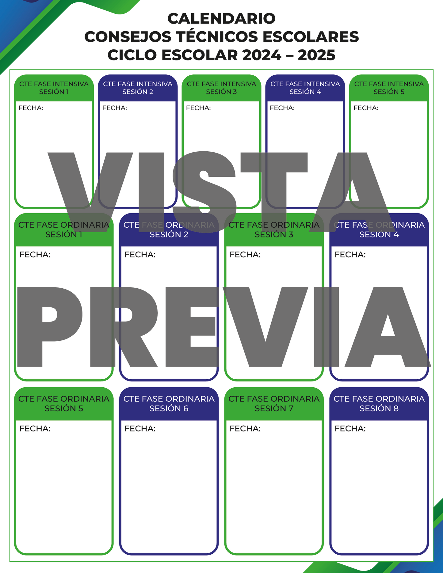 Agenda Formal DIRECTOR Preescolar Ciclo Escolar 2024 - 2025 en PDF