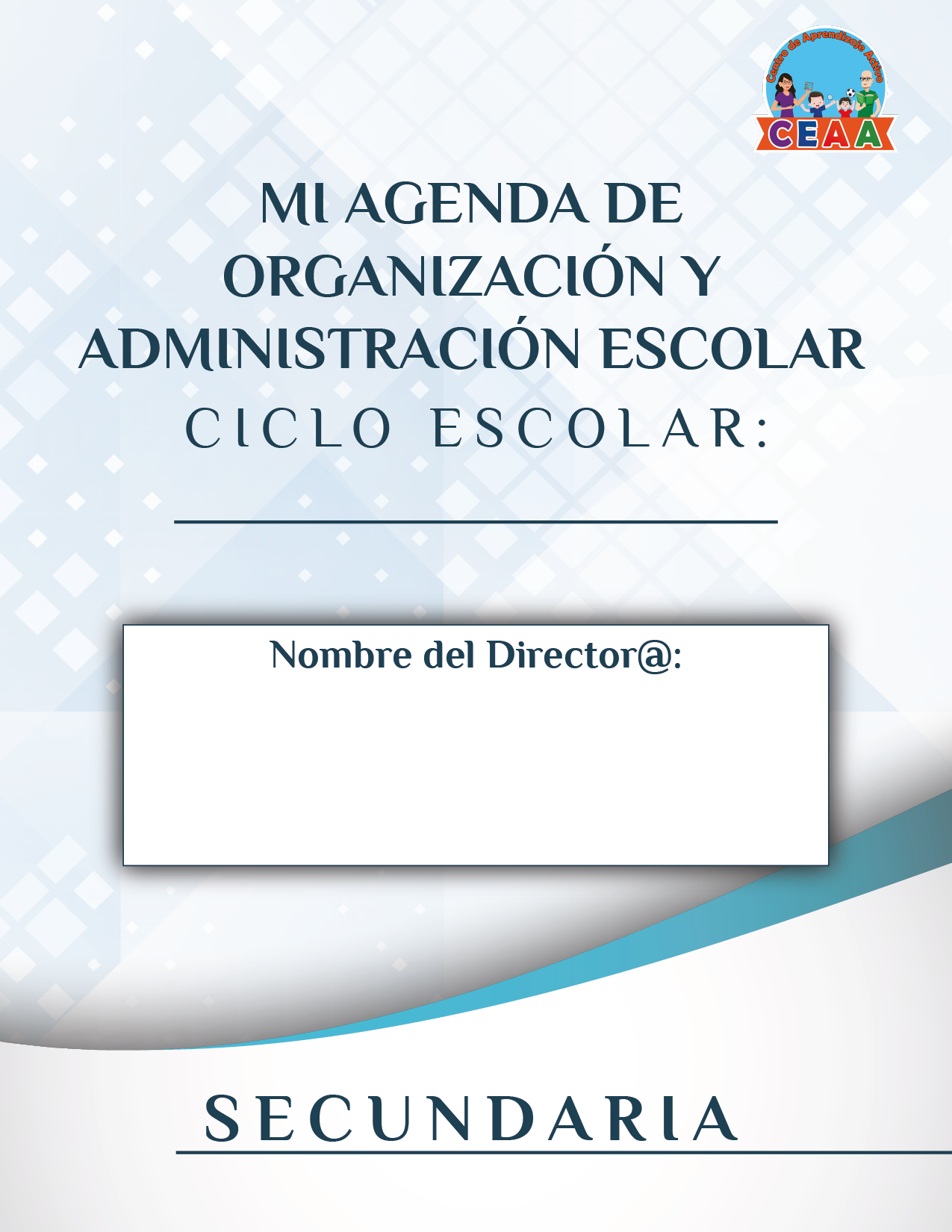 Agenda Formal Azul DIRECTOR Secundaria