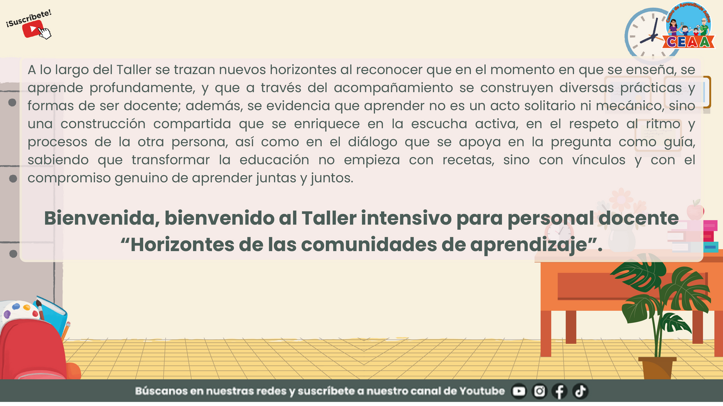 Presentación Taller Intensivo Sesión 1 - Bitácora para la Reflexión en PDF