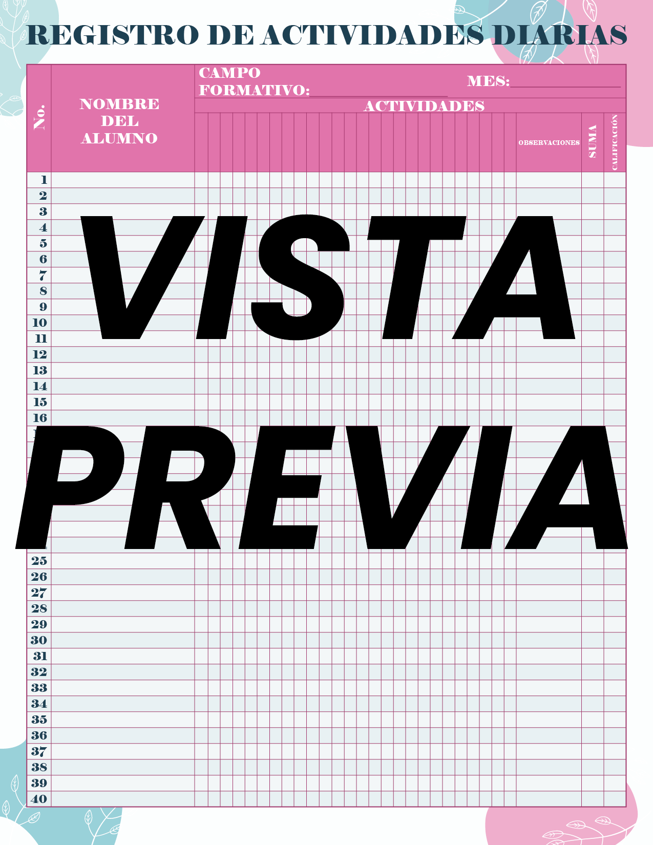 Agenda Flores MAESTRO Primaria