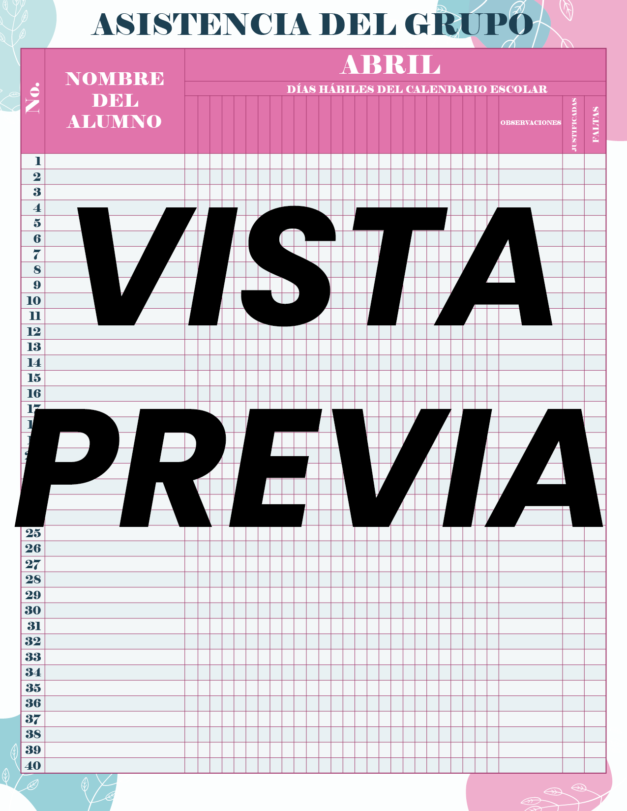 Agenda Flores MAESTRO Primaria