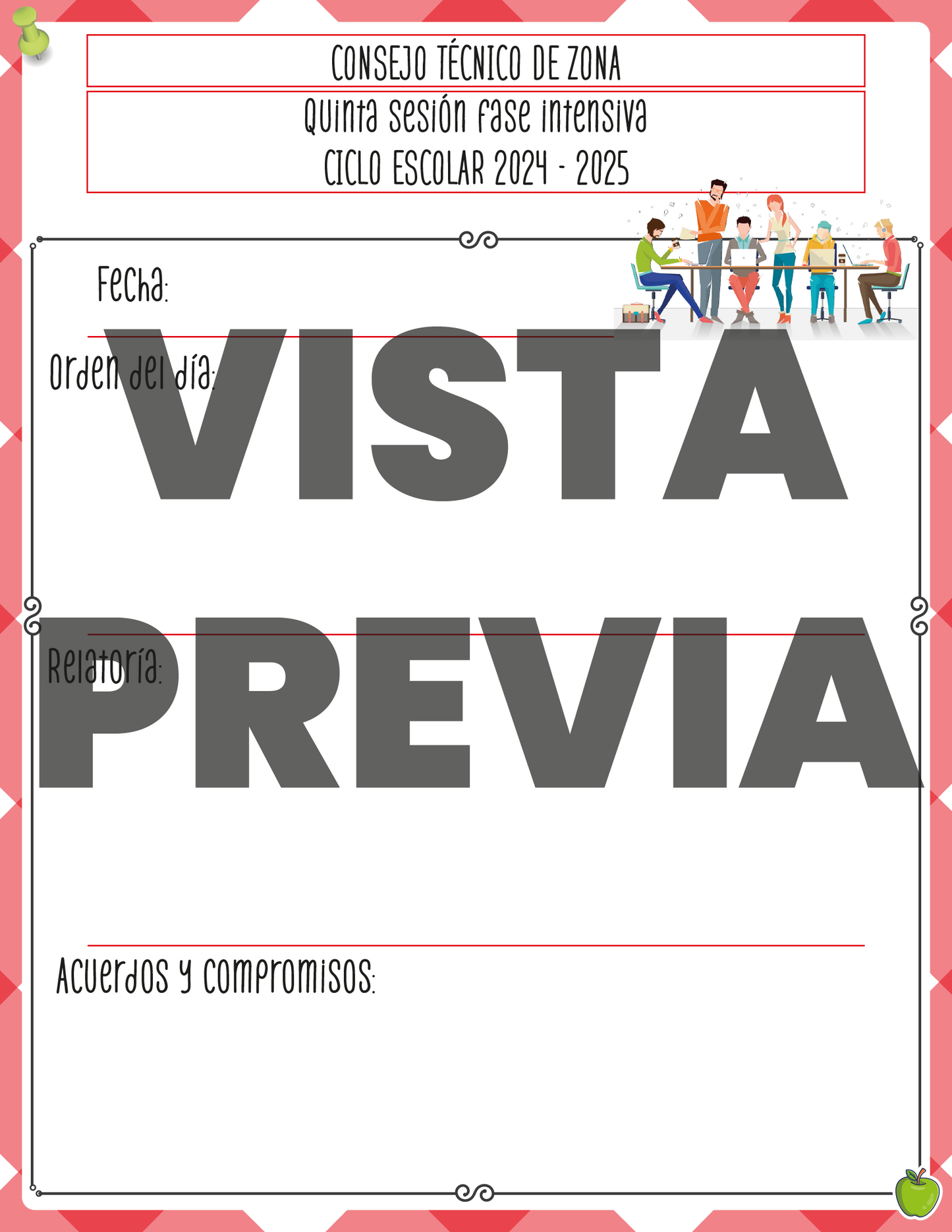 Agenda Roja DIRECTOR Secundaria Ciclo Escolar 2024 - 2025 en PDF