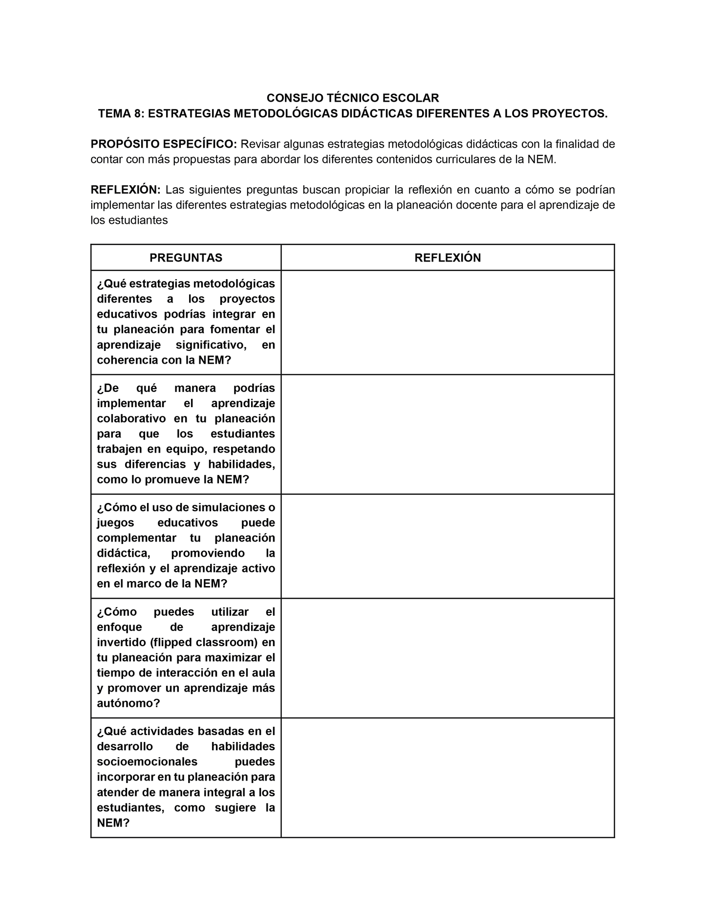 Formato de Productos CTE Tema 8 Editable