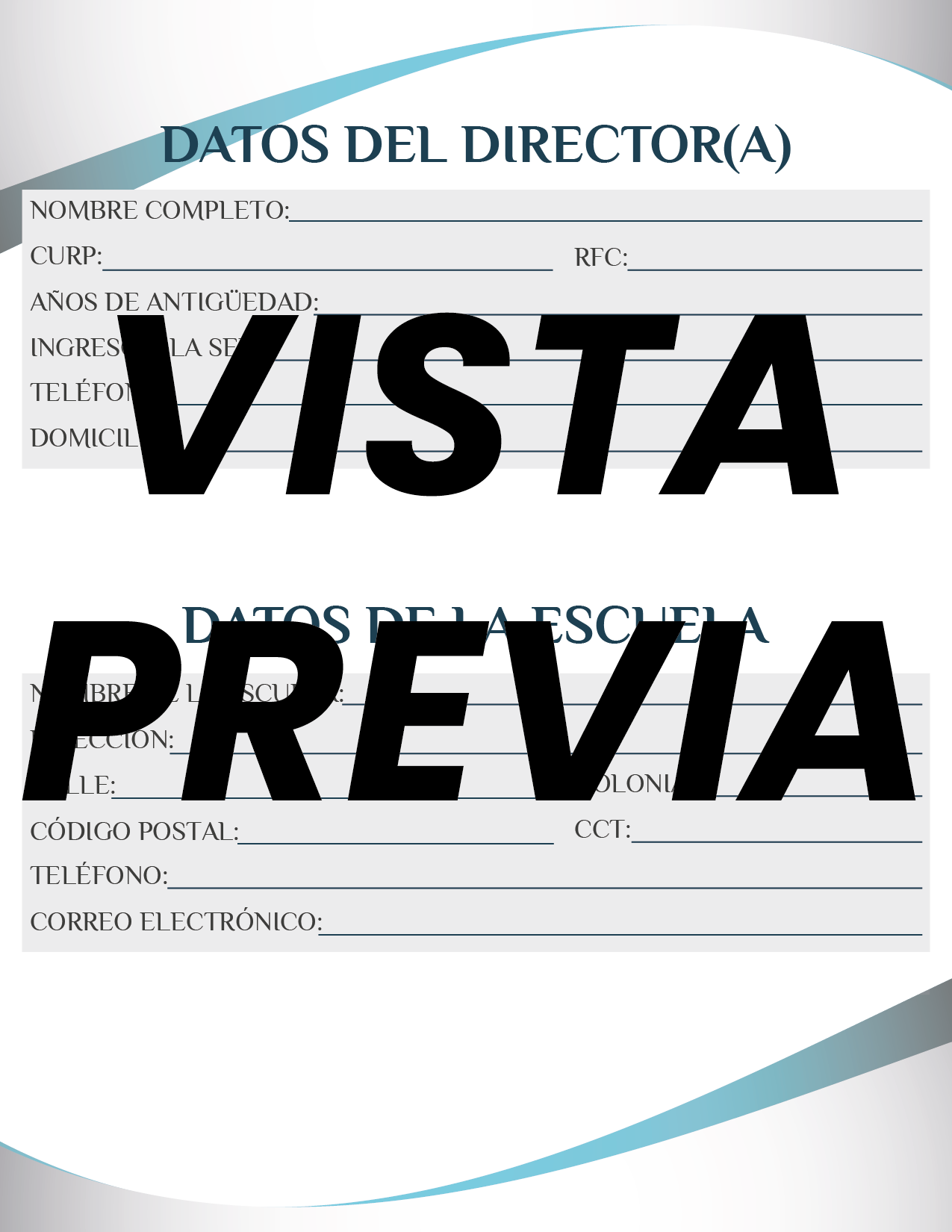 Agenda Formal Azul DIRECTOR primaria