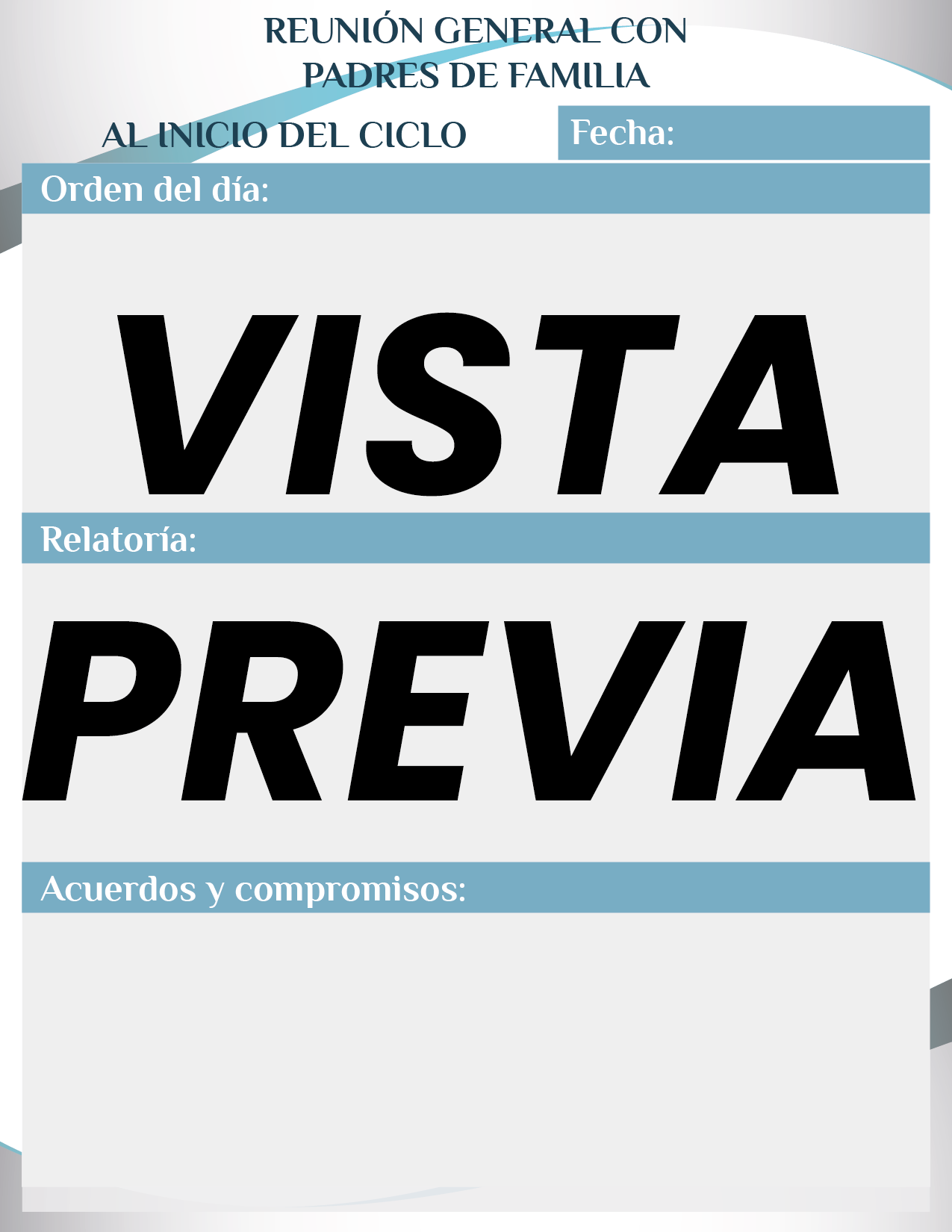 Agenda Formal Azul DIRECTOR primaria