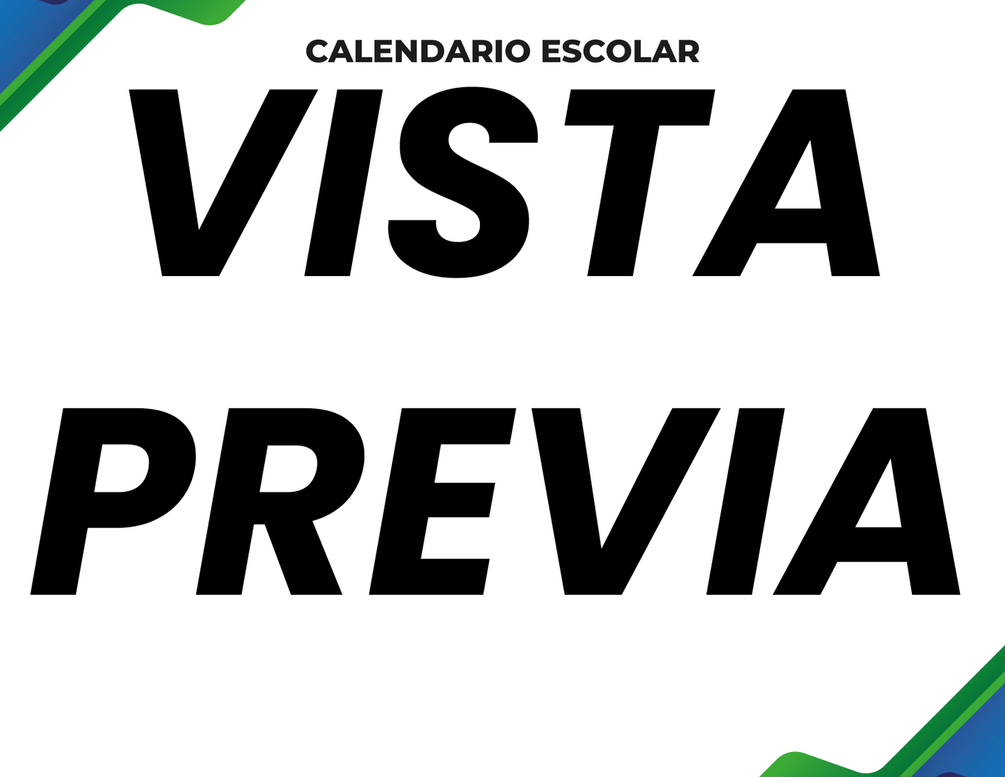 Agenda Formal Verde-azul MAESTRO Preescolar