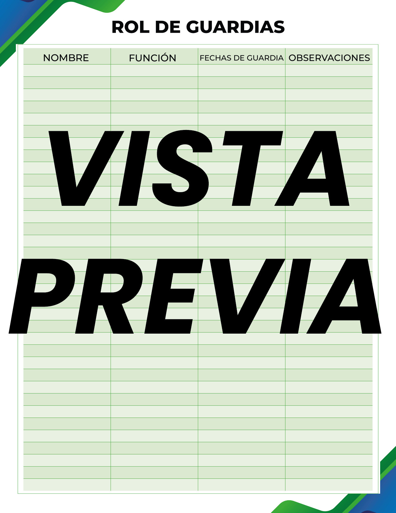 Agenda Formal Verde-azul MAESTRO Preescolar