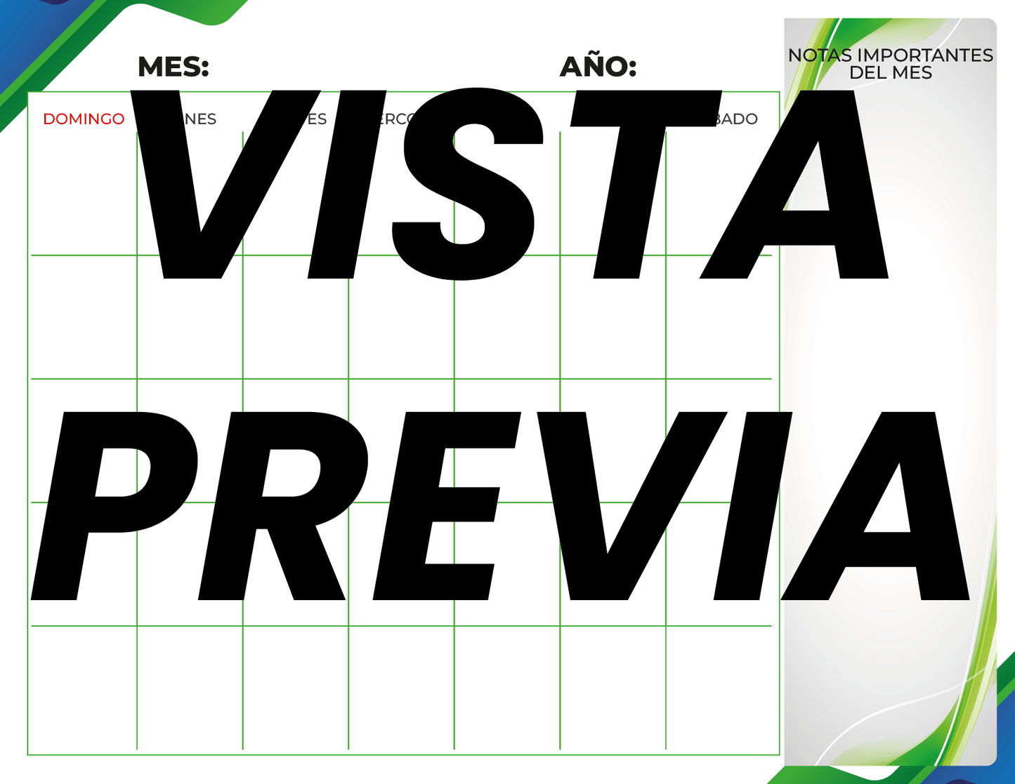 Agenda Formal Verde-azul MAESTRO Preescolar