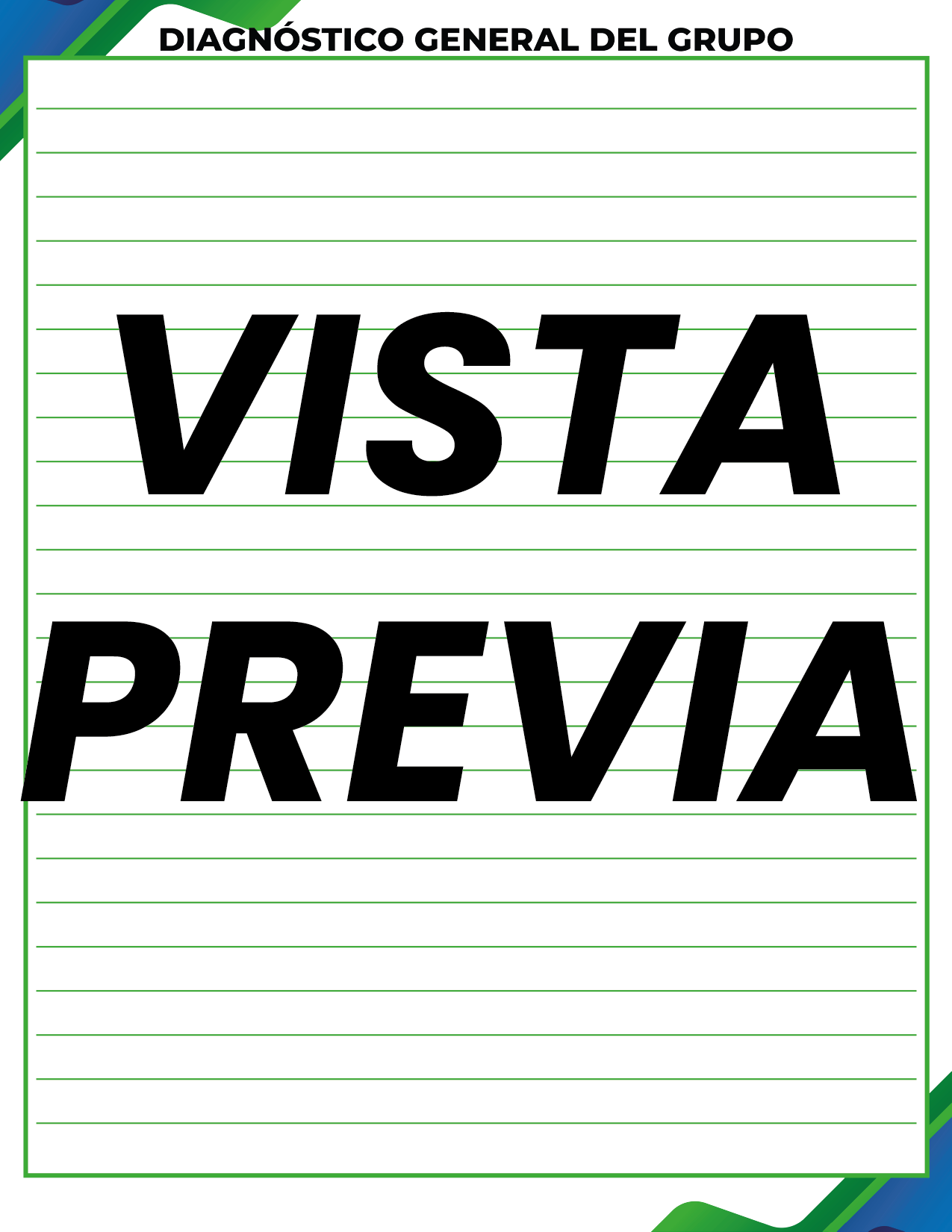 Agenda Formal Verde-azul MAESTRO Preescolar