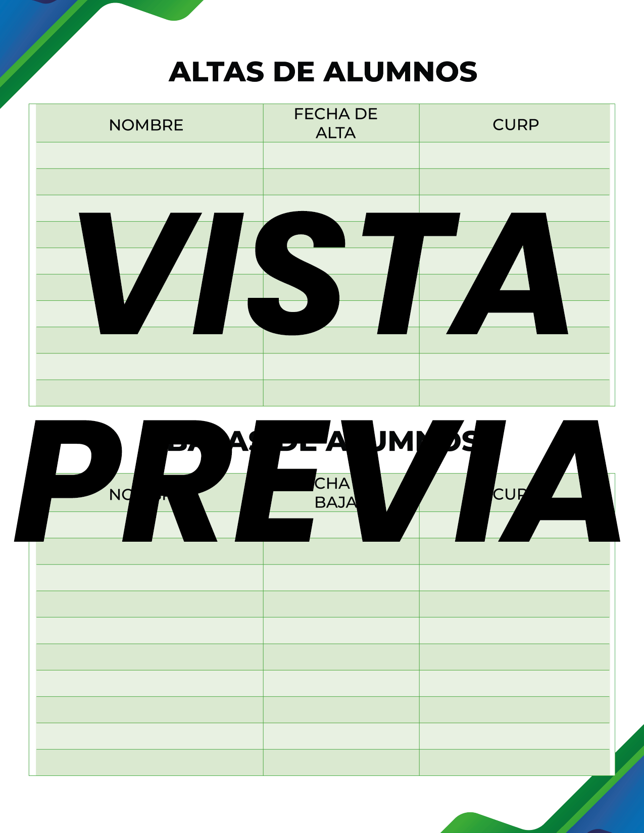 Agenda Formal Verde-azul MAESTRO Preescolar