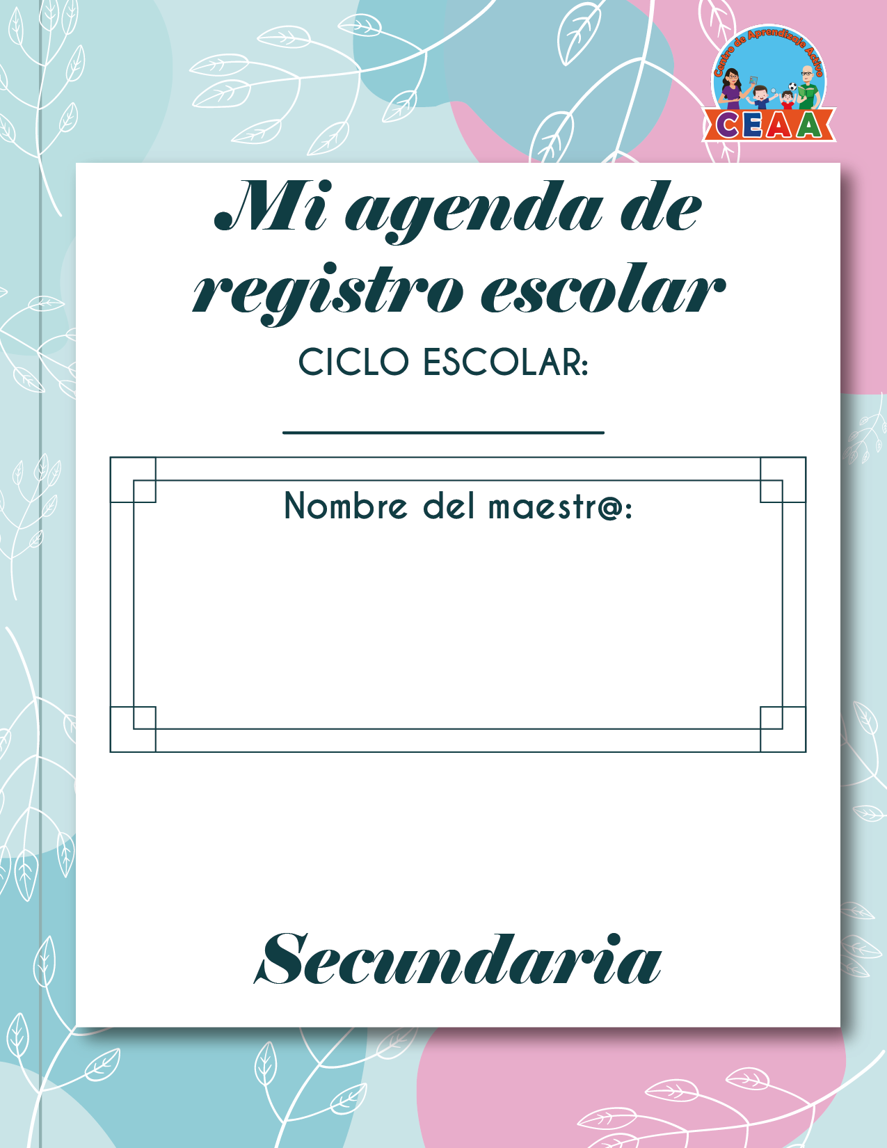 Agenda Flores MAESTRO Secundaria
