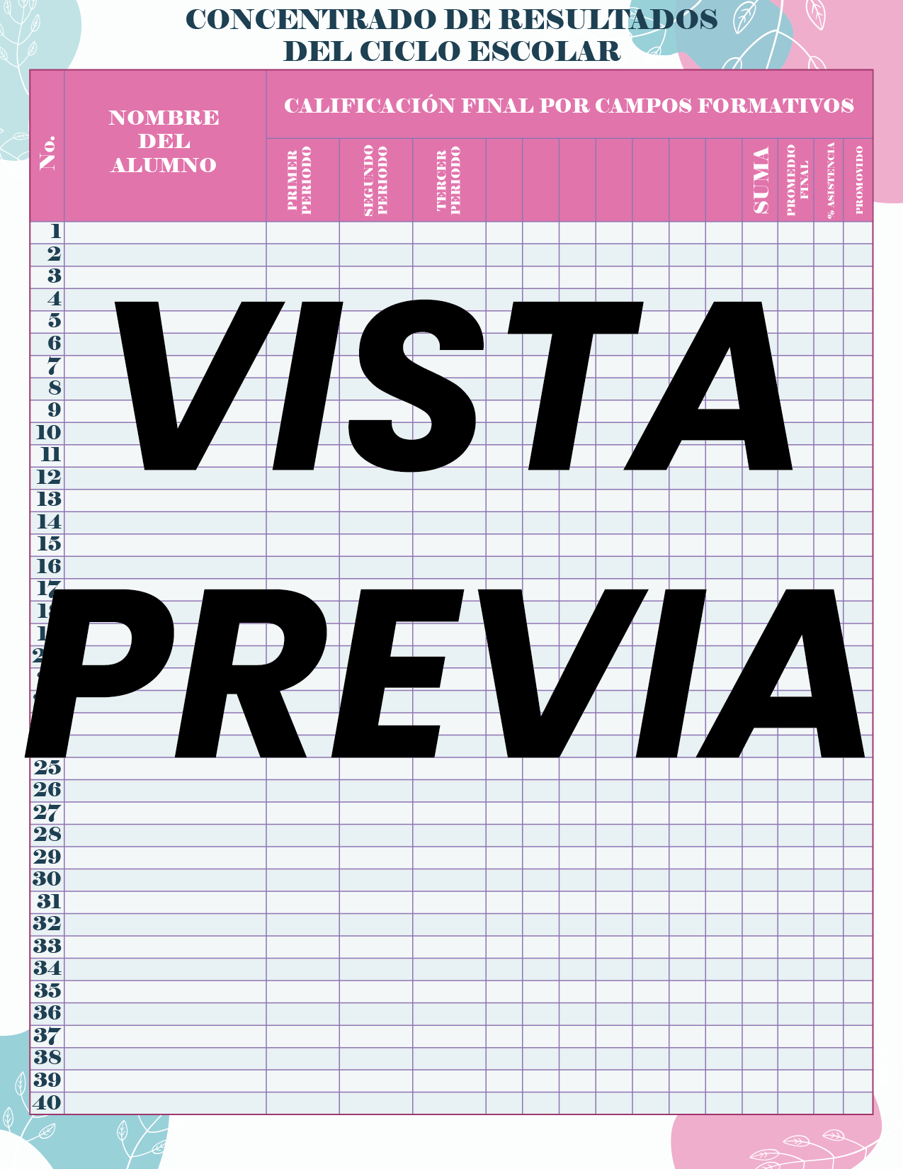 Agenda Flores MAESTRO Secundaria