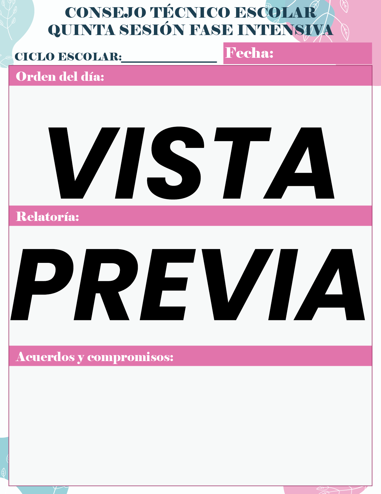 Agenda Flores MAESTRO Secundaria