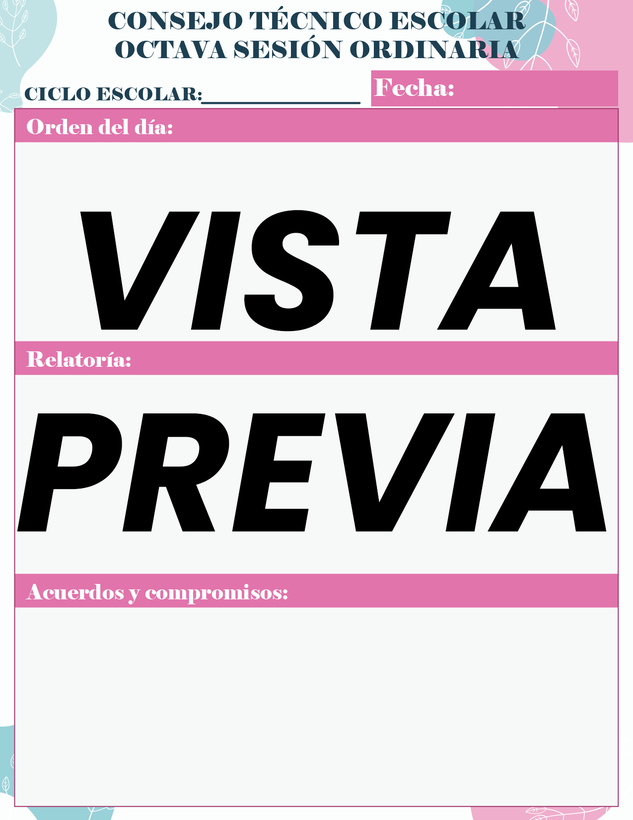 Agenda Flores MAESTRO Secundaria
