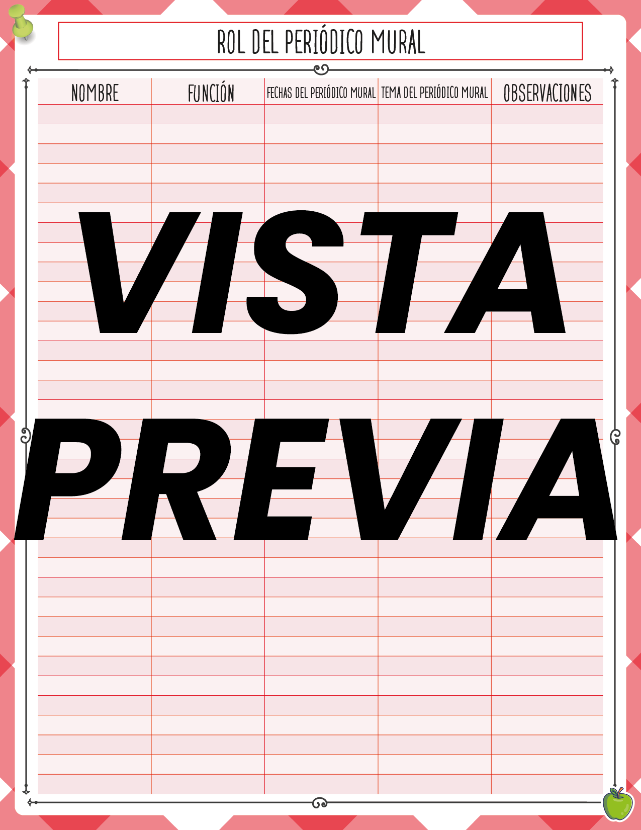 Agenda Manzana MAESTRO Preescolar