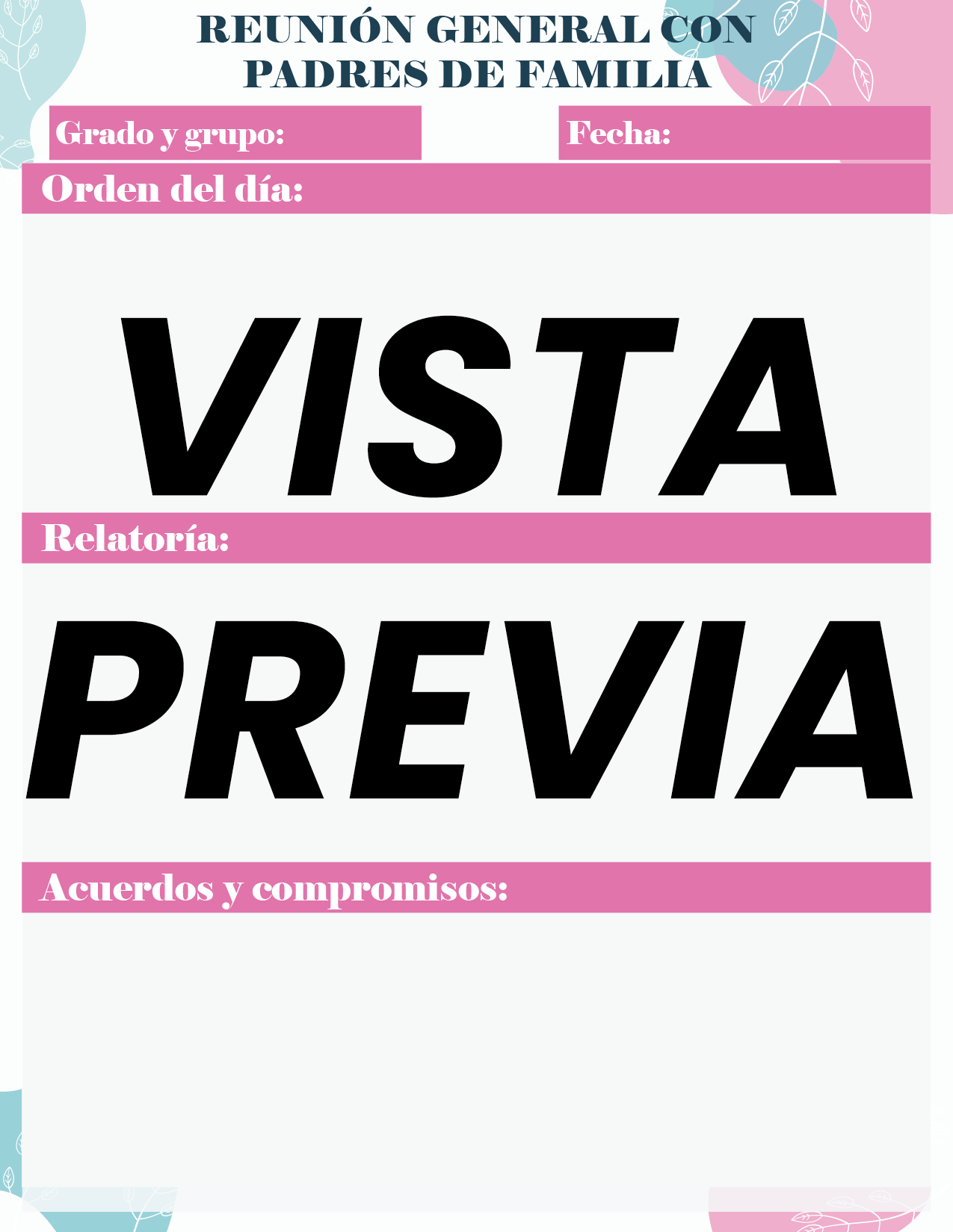Agenda Flores MAESTRO Secundaria