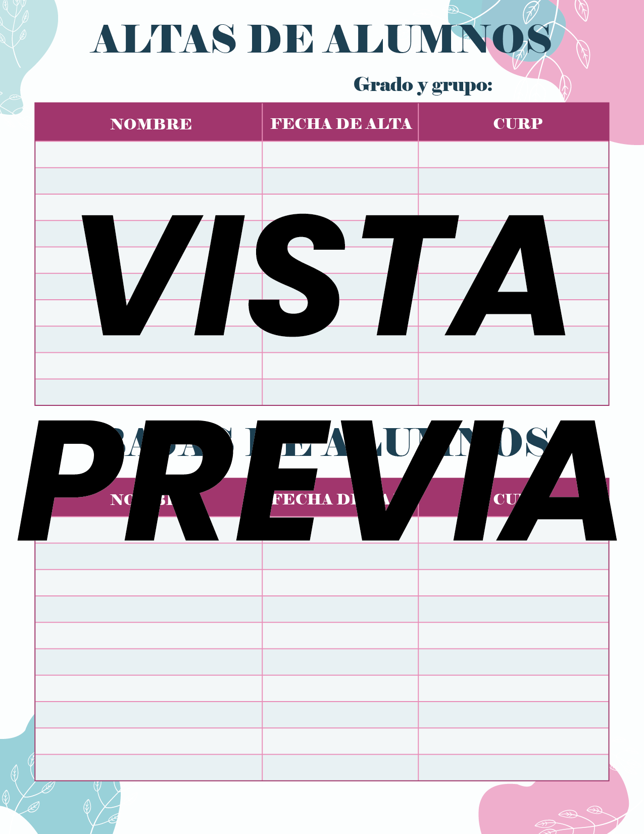 Agenda Flores MAESTRO Secundaria