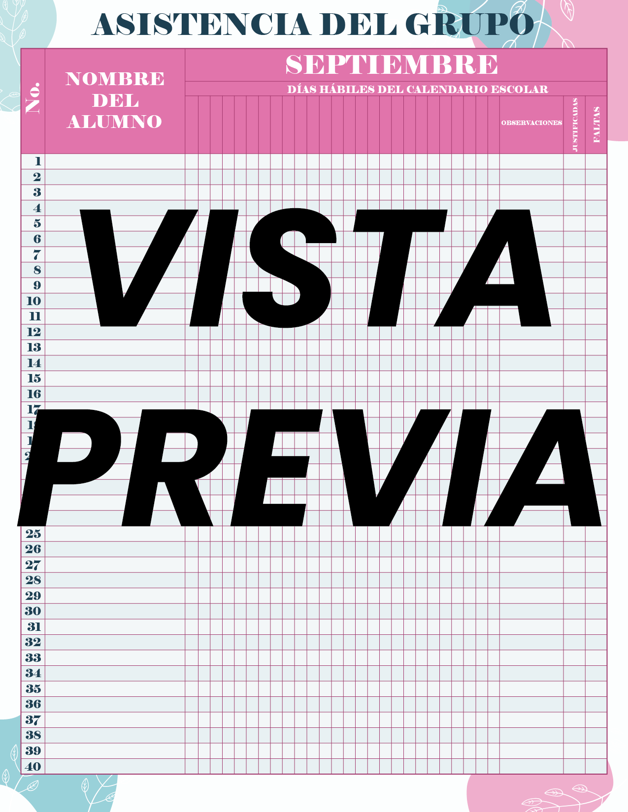 Agenda Flores MAESTRO Secundaria