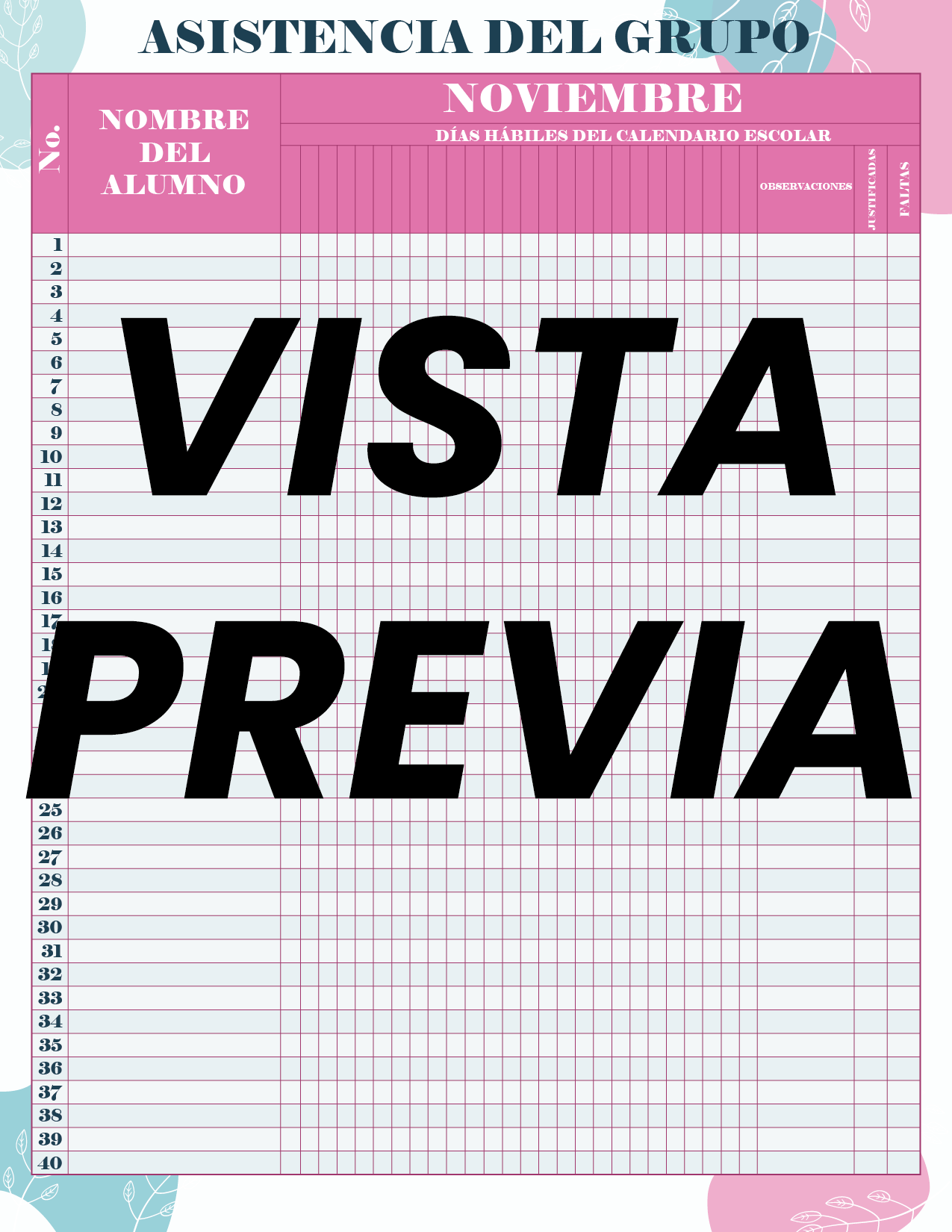 Agenda Flores MAESTRO Secundaria