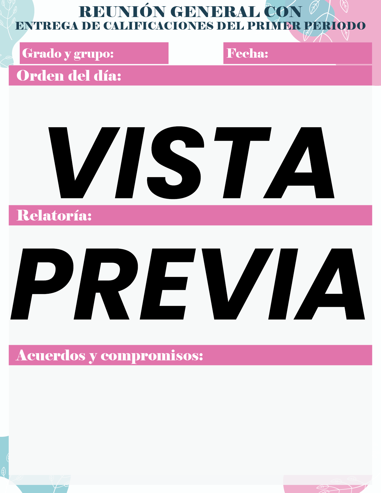Agenda Flores MAESTRO Secundaria
