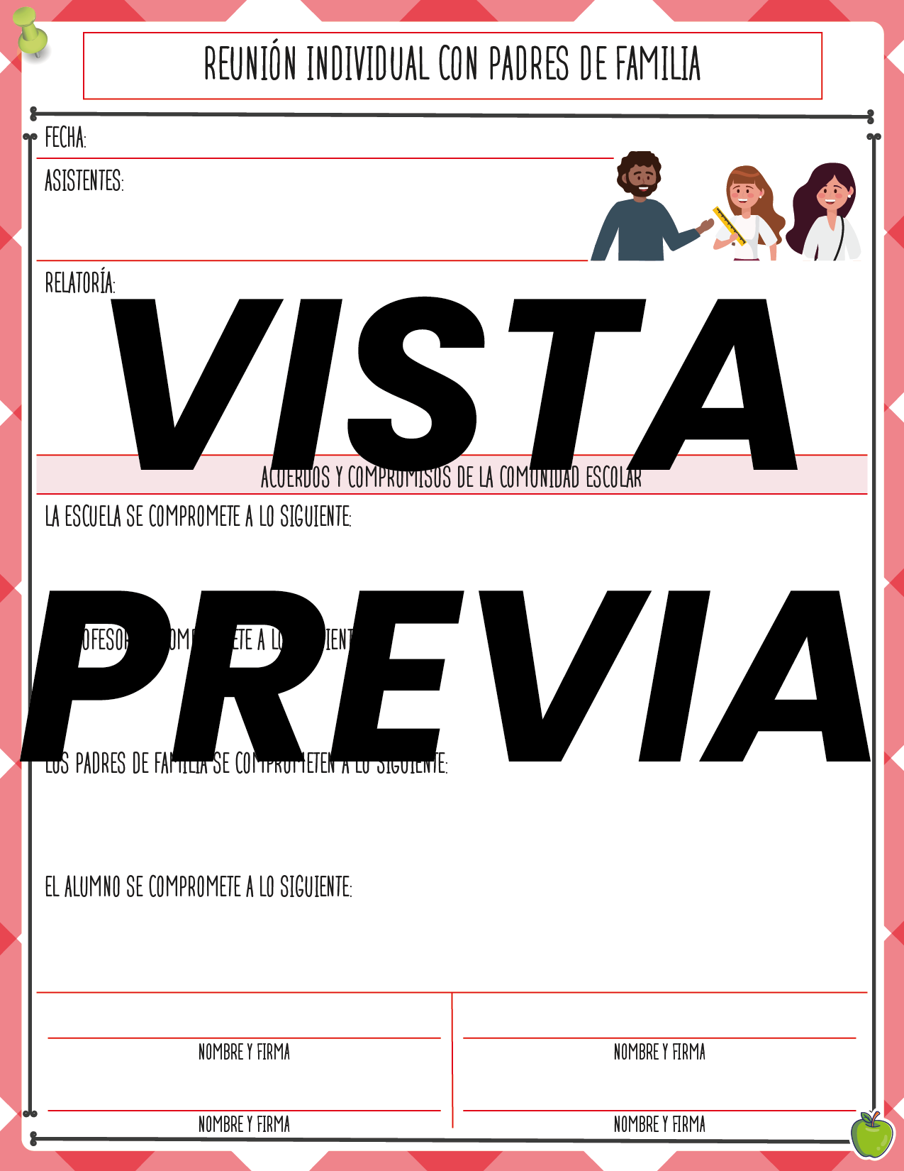 Agenda Manzana MAESTRO Preescolar