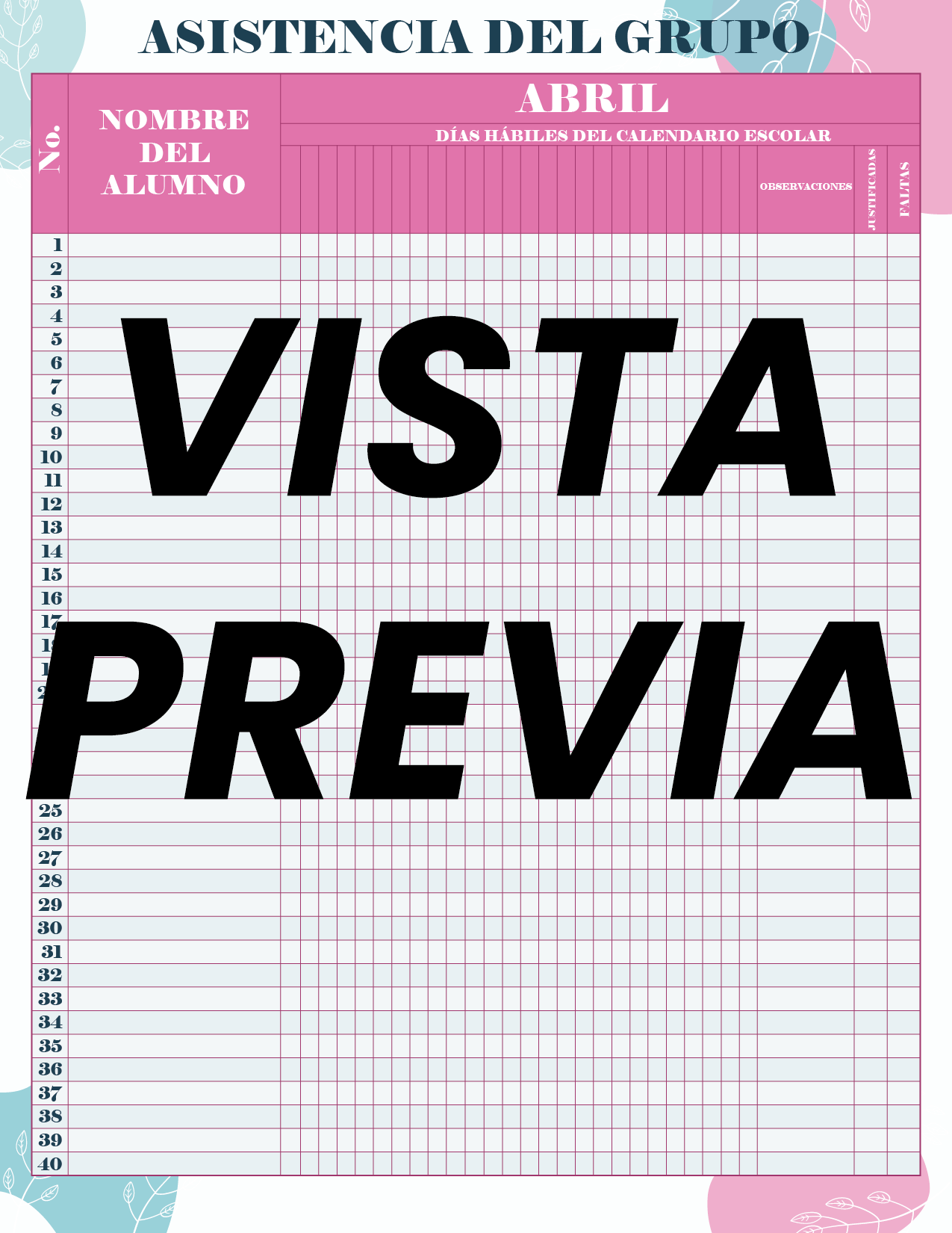 Agenda Flores MAESTRO Secundaria