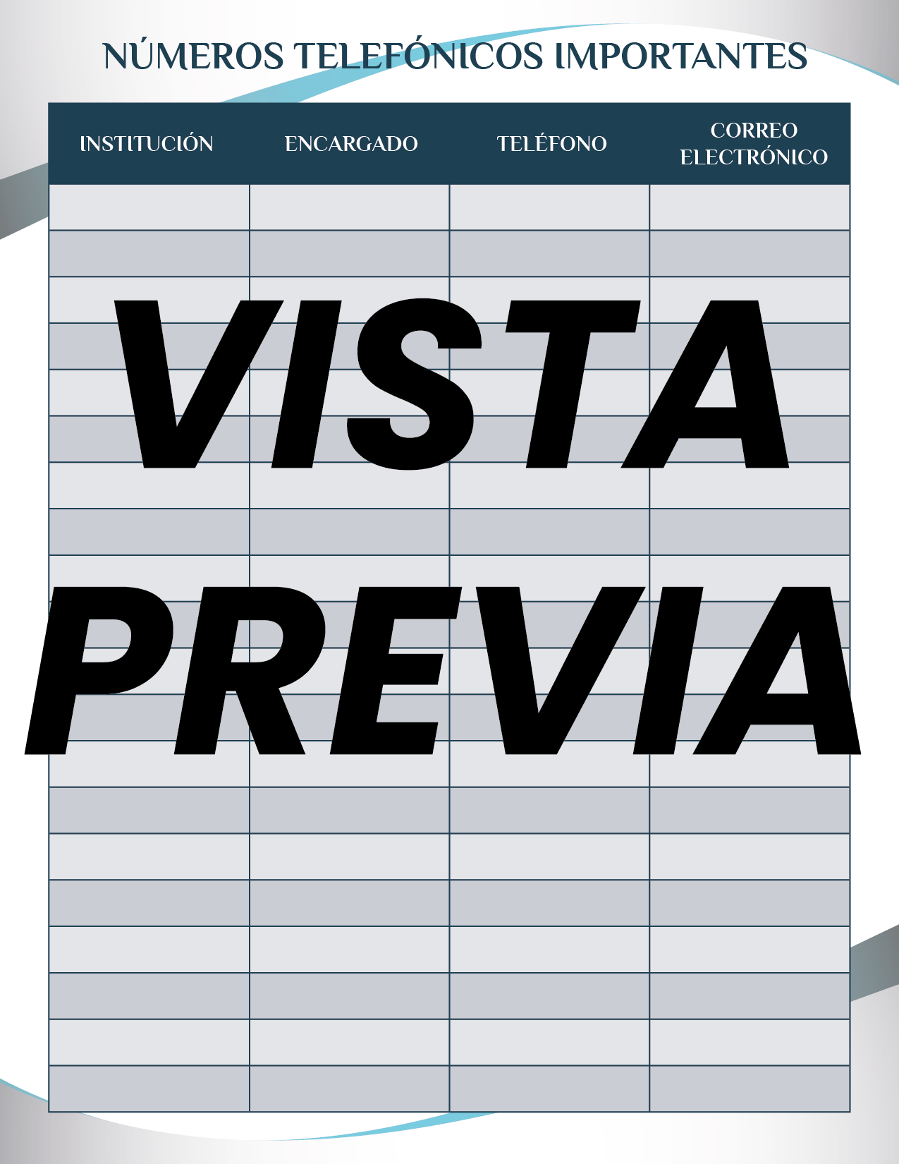 Agenda Formal Azul MAESTRO Secundaria