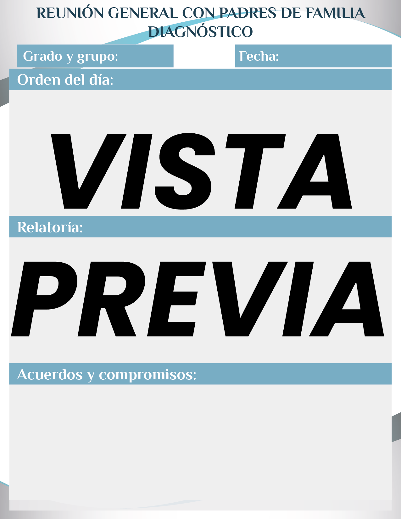 Agenda Formal Azul MAESTRO Secundaria