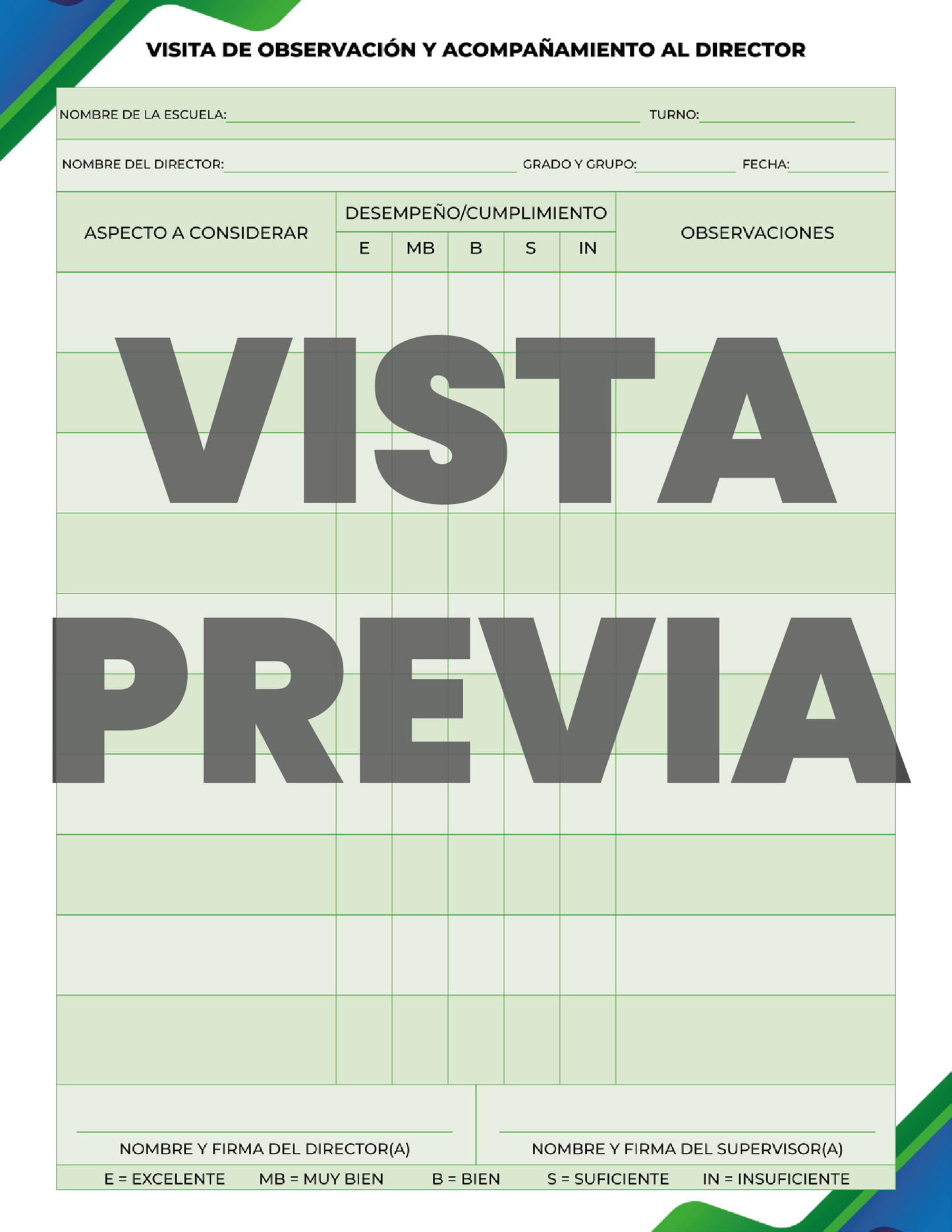 Agenda Formal SUPERVISOR Secundaria Ciclo Escolar 2024 - 2025