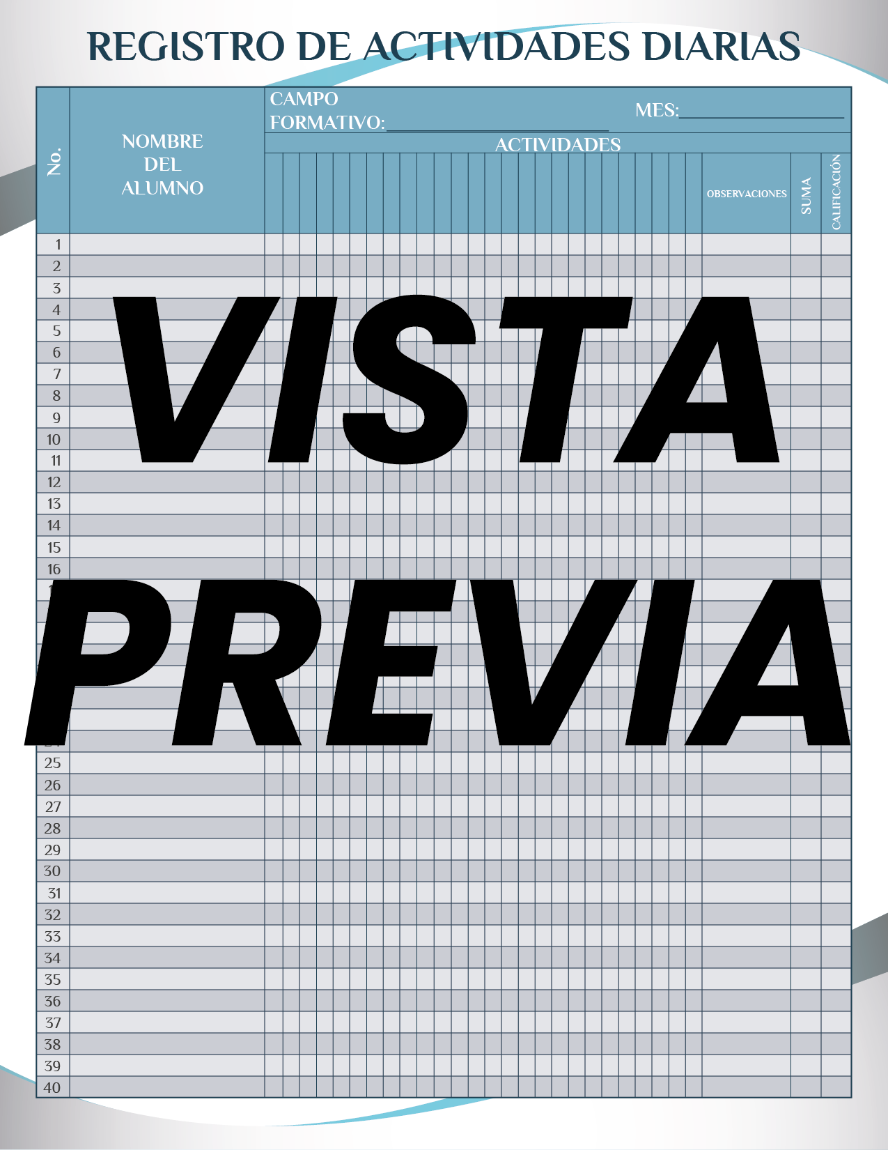 Agenda Formal Azul MAESTRO Secundaria