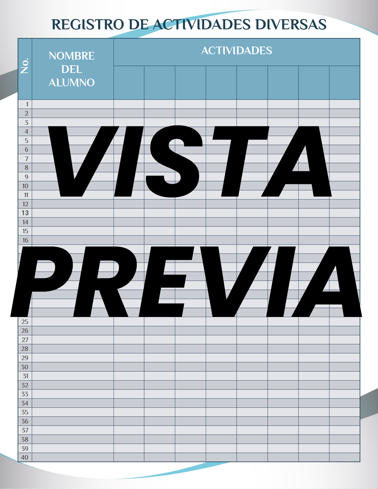 Agenda Formal Azul MAESTRO Secundaria