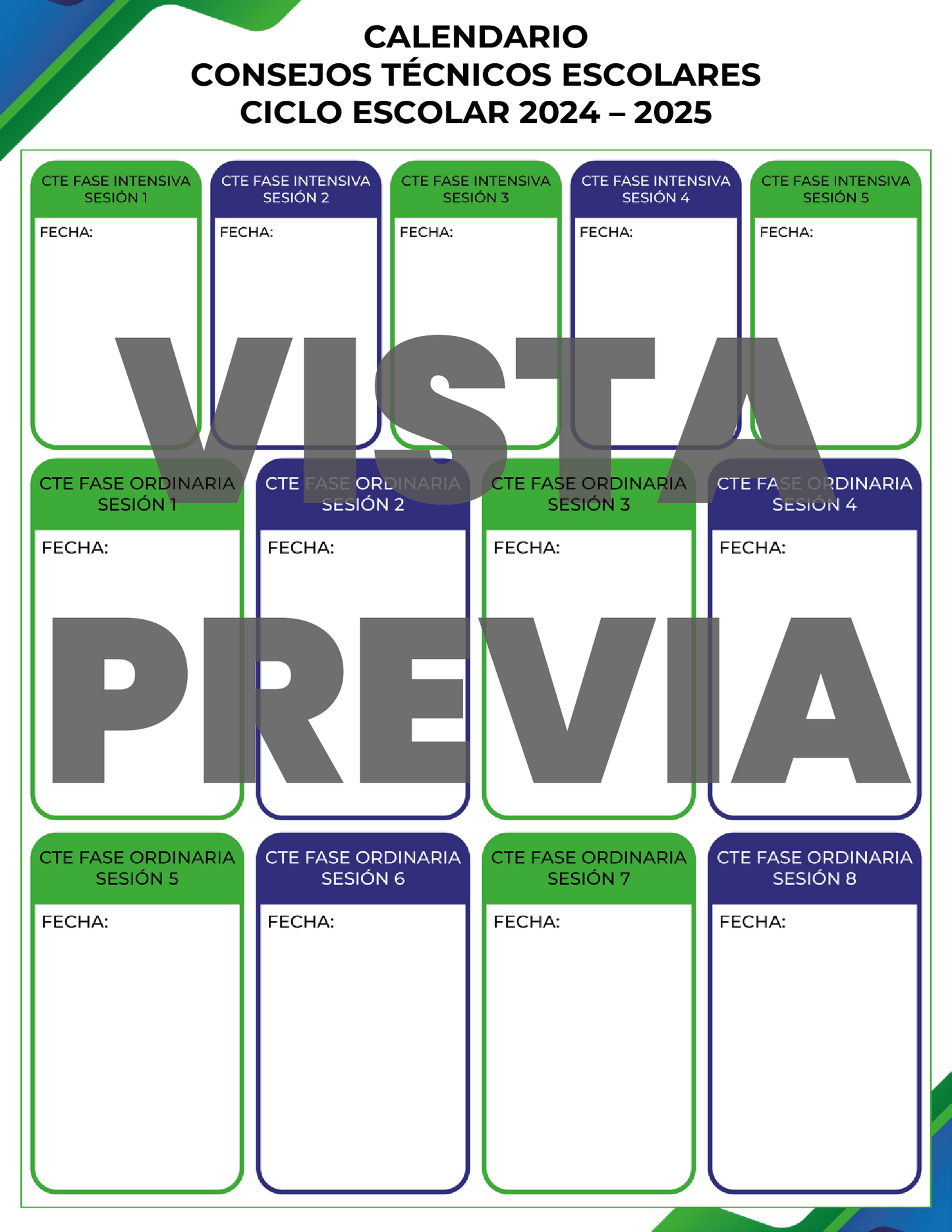 Agenda Formal SUPERVISOR Secundaria Ciclo Escolar 2024 - 2025