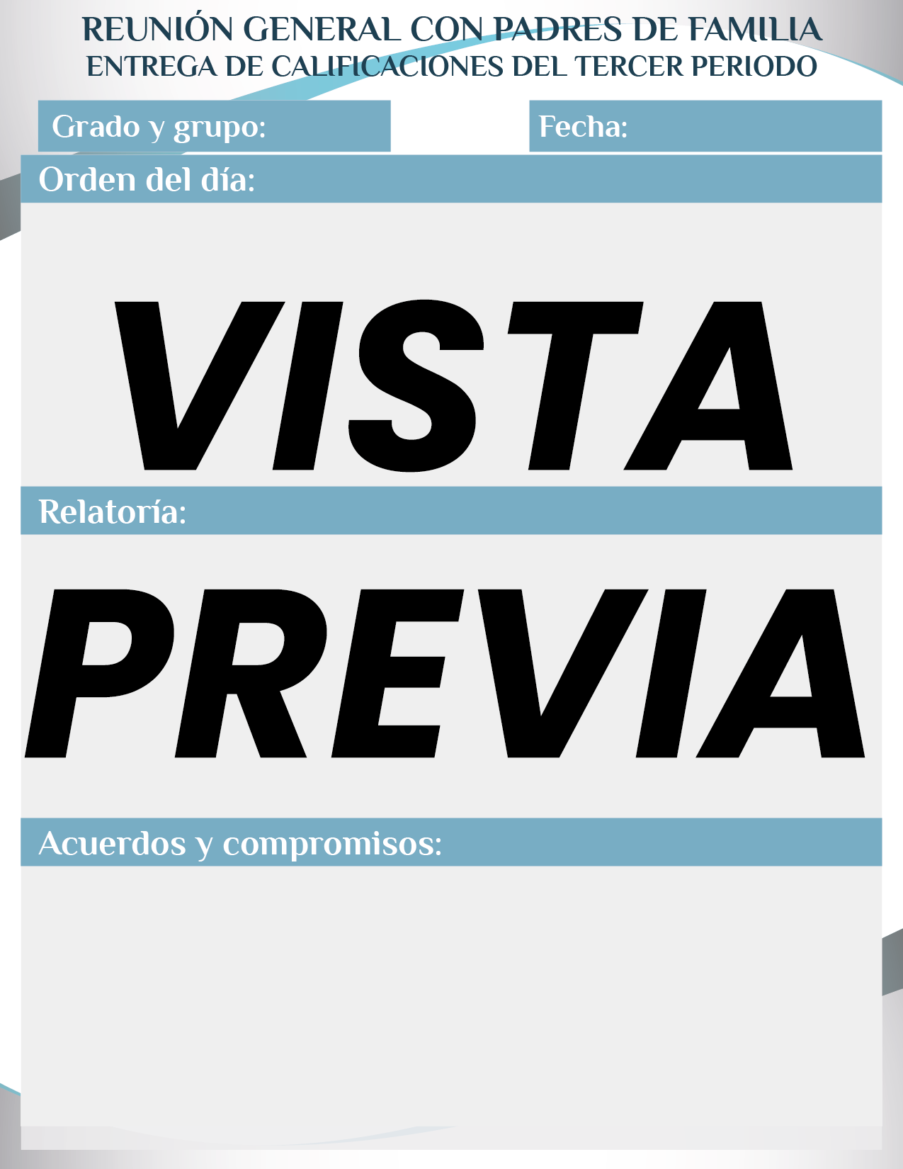 Agenda Formal Azul MAESTRO Secundaria