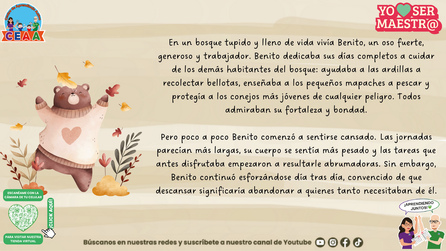 Historias para Maestros - El descanso de Benito en (Editable en PowerPoint)
