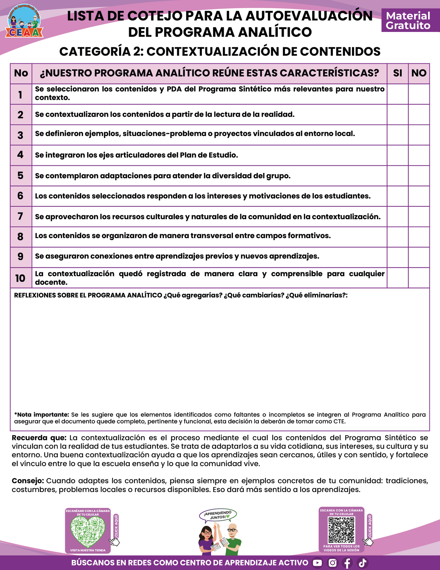 AUTOEVALUACIÓN DEL PROGRAMA ANALÍTICO en PDF