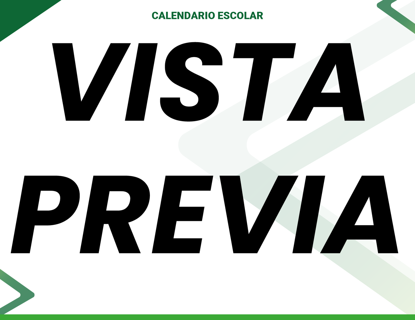 Agenda Formal Verde DIRECTOR Preescolar