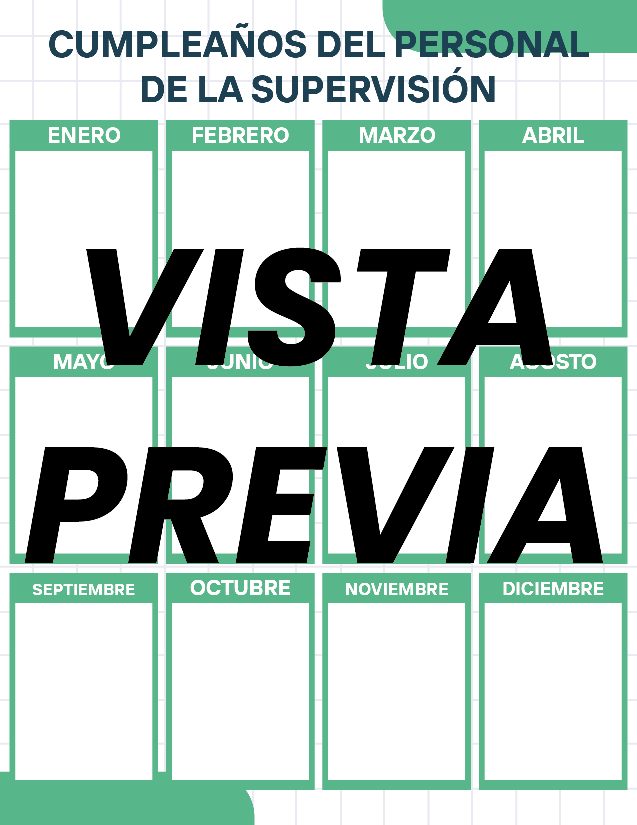 Agenda Cuadros SUPERVISOR Secundaria