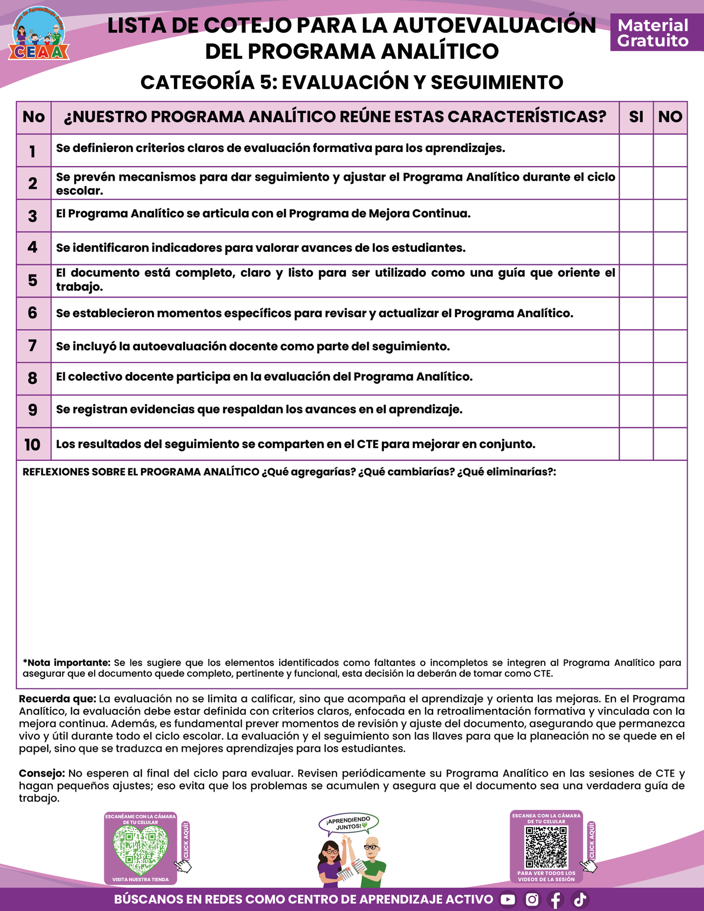 AUTOEVALUACIÓN DEL PROGRAMA ANALÍTICO en PDF