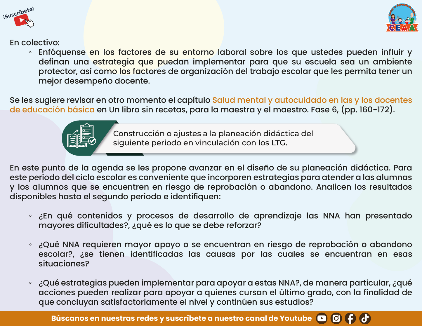 PRESENTACIÓN SEXTA SESIÓN CONSEJO TÉCNICO ESCOLAR PARA MAESTROS