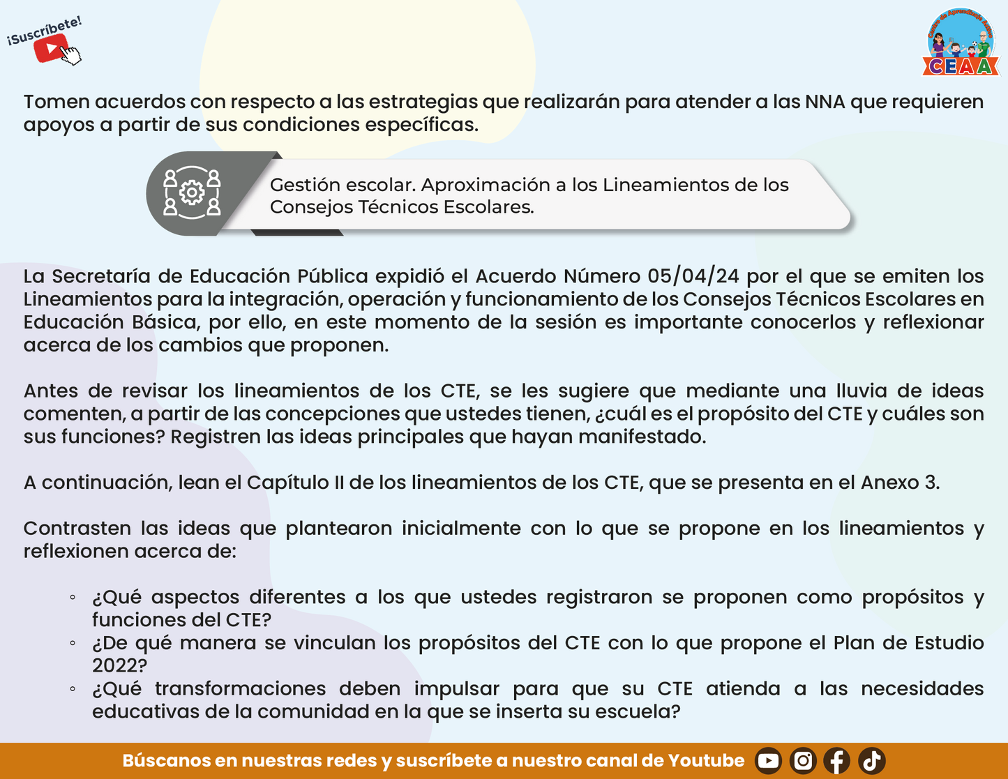 PRESENTACIÓN SEXTA SESIÓN CONSEJO TÉCNICO ESCOLAR PARA MAESTROS